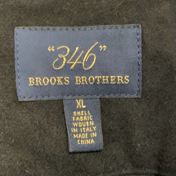 Brooks Brothers Storm System Wool Navy Bomber Coat Jacket XL Blue Zip - Picture 8 of 9